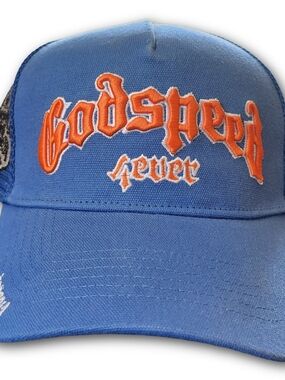 Godspeed New York “GS Forever” Trucker Hat - Blue/Orange (2024 Archive)